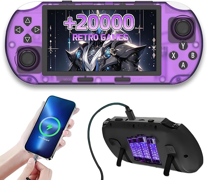 Compact Retro Game Console with Long Lasting Battery