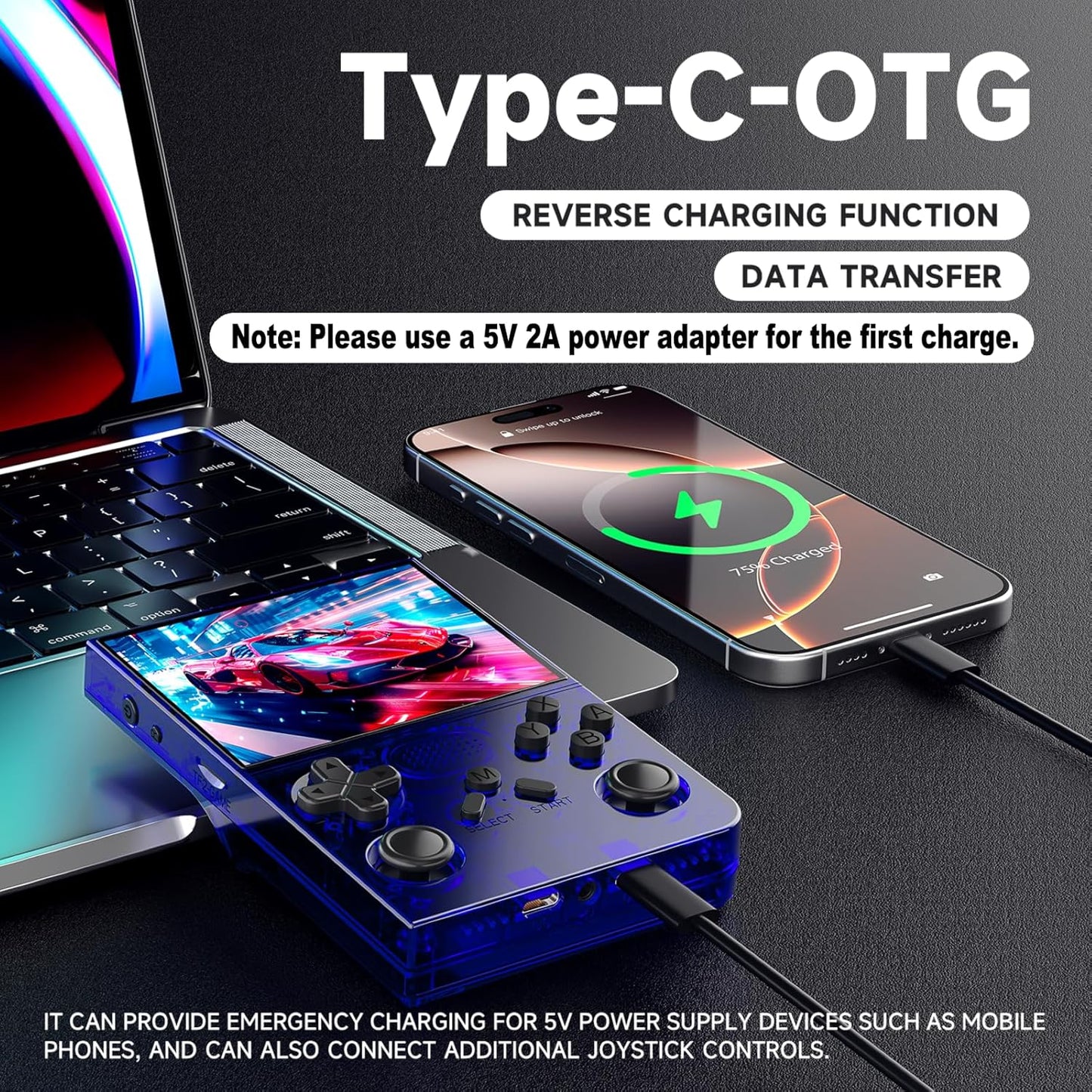 3.5" IPS Retro Game Console, Open Source, 128G
