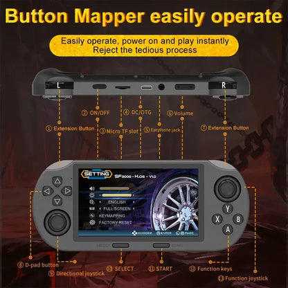 Compact Retro Game Console with Long Lasting Battery